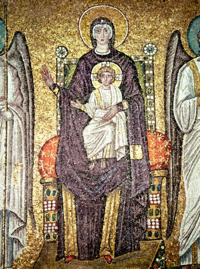 Vergine e Bambino, dalla Processione dei Martiri nella navata da Byzantine School